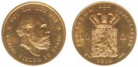 Netherlands - Gouden Tientjes 1875-1933 - 10 Gulden 1879 - Gold - XF