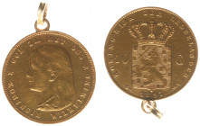 Netherlands - Gouden Tientjes 1875-1933 - 10 Gulden 1897 with suspension loop - Gold - VF
