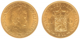 Netherlands - Gouden Tientjes 1875-1933 - 10 Gulden 1911 - Gold - XF/UNC