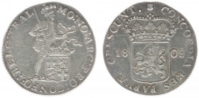 Koninkrijk Holland (Lodewijk Napoleon 1806-1810) - Zilveren Dukaat 1808 (Delm. 982 /Sch. 123/S) - traces of mounting - VF