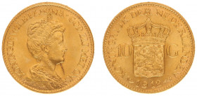 Netherlands - Gouden Tientjes 1875-1933 - 10 Gulden 1912 - Gold - XF