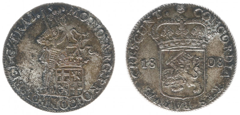 Koninkrijk Holland (Lodewijk Napoleon 1806-1810) - Zilveren Dukaat 1808 (Delm. 9...