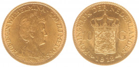 Netherlands - Gouden Tientjes 1875-1933 - 10 Gulden 1912 - Gold - XF/UNC