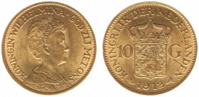 Netherlands - Gouden Tientjes 1875-1933 - 10 Gulden 1912 - Gold - a.UNC