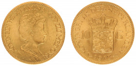 Netherlands - Gouden Tientjes 1875-1933 - 10 Gulden 1913 - Gold - XF/UNC