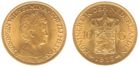 Netherlands - Gouden Tientjes 1875-1933 - 10 Gulden 1913 - Gold - XF/UNC
