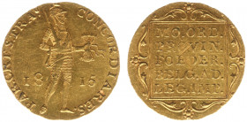 Koninkrijk NL Willem I als Soeverein-vorst (1813-1815) - Gouden Dukaat 1815 (Sch. 201) - a.XF, stratches