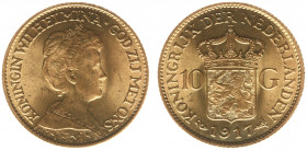 Netherlands - Gouden Tientjes 1875-1933 - 10 Gulden 1917 - Gold - XF/UNC