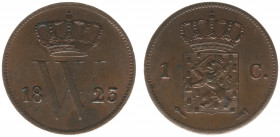 Koninkrijk NL Willem I (1815-1840) - 1 Cent 1823 U (Sch. 327) - a.XF