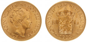Netherlands - Gouden Tientjes 1875-1933 - 10 Gulden 1933 - Gold - a.XF