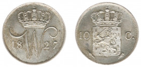 Koninkrijk NL Willem I (1815-1840) - 10 Cent 1827 U (Sch. 307) - luster - a.UNC/UNC