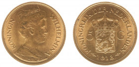 Netherlands - Gouden Vijfjes 1912 - 5 Gulden 1912 - Gold - XF
