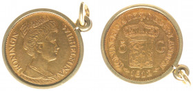 Netherlands - Gouden Vijfjes and Tientjes with extra's - 5 Gulden 1912 in pendant - Gold tot. 4,29 gram - VF