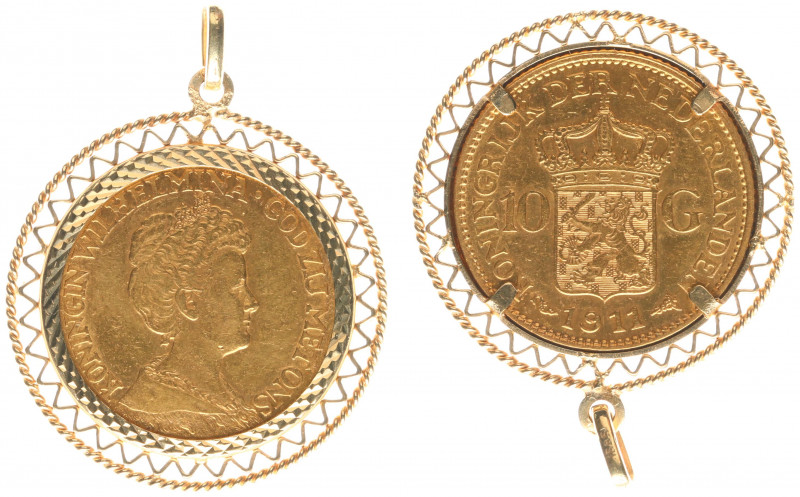Netherlands - Gouden Vijfjes and Tientjes with extra's - 10 Gulden 1875 in penda...