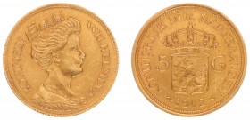 Netherlands - Restrikes - 5 Gulden 1912 restrike - Gold 3,4 gram - XF