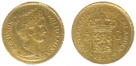 Netherlands - Restrikes - 5 Gulden 1912 - Gold restrike 2,42 gram (.333) - VF
