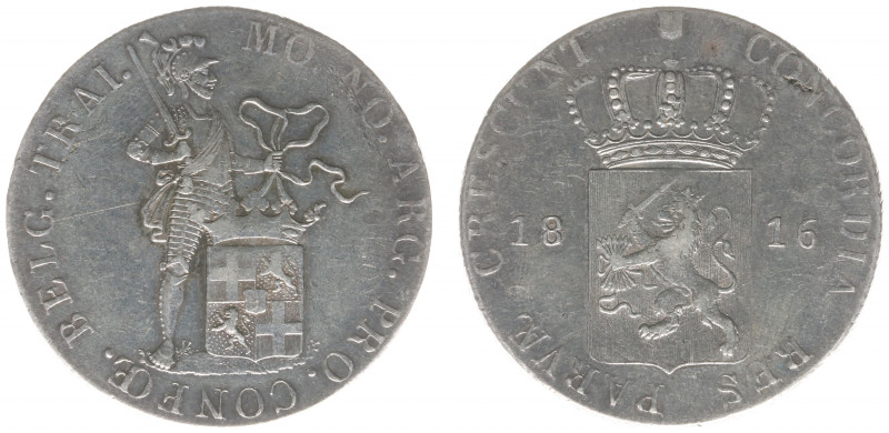 Koninkrijk NL Willem I (1815-1840) - 2½ Gulden of Zilveren Dukaat 1816 struck es...