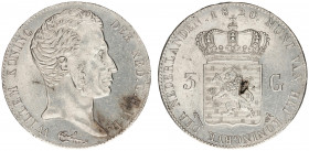 Koninkrijk NL Willem I (1815-1840) - 3 Gulden 1820 U (Sch. 242) - VF/XF, black spot on coat of arms