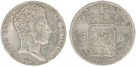 Koninkrijk NL Willem I (1815-1840) - 3 Gulden 1824 U (Sch. 246) - F/VF