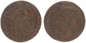 1546 - Jeton Brussels 'City of Brussels' (Dugn.1671, vOrden.433) - Obv: Arms of Brussels / Rev: St. Gudula - bronze 28 mm - a.VF, rare, ex Schulman au...