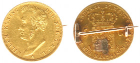 Koninkrijk NL Willem I (1815-1840) - 5 Gulden 1827 B (Sch. 198), mounted as brooche - a.XF