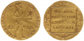 Koninkrijk NL Willem I (1815-1840) - Gouden Dukaat 1818 U (Sch. 205) - Fine