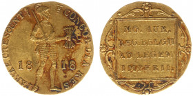 Koninkrijk NL Willem I (1815-1840) - Gouden Dukaat 1818 U (Sch. 205) - VF
