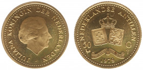 Netherlands Antilles - 50 Gulden 1979 - Gold - Prooflike