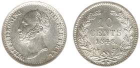 Koninkrijk NL Willem II (1840-1849) - 10 Cent 1848 (Sch. 534) - UNC