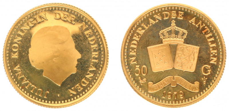 Netherlands Antilles - 50 Gulden 1979 - Gold - Prooflike