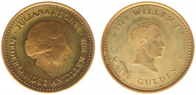 Netherlands Antilles - 100 Gulden 1978 - Gold - Prooflike