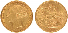 Australia - Sovereign 1883-M (KM7, S.3857, Fr.16) - Gold - VF