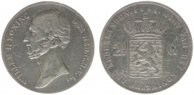 Koninkrijk NL Willem II (1840-1849) - 2½ Gulden 1841 (Sch. 506/RR) - a.VF, scratches on reverse