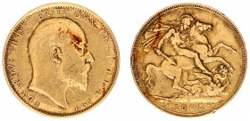 Australia - Sovereign 1905-S (KM15, S.3973, Fr.32) - Gold - F