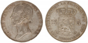 Koninkrijk NL Willem II (1840-1849) - 2½ Gulden 1843 (Sch. 508/R) - VF+