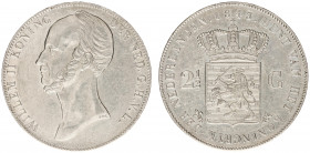 Koninkrijk NL Willem II (1840-1849) - 2½ Gulden 1843 (Sch. 508/R) - VF/XF
