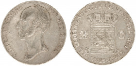 Koninkrijk NL Willem II (1840-1849) - 2½ Gulden 1844 (Sch. 509) - VF+