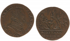 1562 - Jeton 'Bureau des Finances' (Dugn.2322, vOrden653, Tas78) - Obv: Bust Philip II right / Rev: Adoration of the Kings - bronze 28 mm - a.VF, ex D...