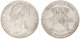 Koninkrijk NL Willem II (1840-1849) - 2½ Gulden 1845a mm. lelie (Sch. 510) - VF+