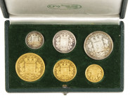 Koninkrijk NL Willem II (1840-1849) - Cassette modern restrikes of the Dubbele, Enkele en Halve Gouden Willem 1848, in silver on double thickness and ...