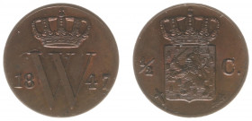 Koninkrijk NL Willem III (1849-1890) - ½ Cent 1847 (Sch. 541) - XF