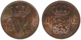 Koninkrijk NL Willem III (1849-1890) - 1 Cent 1873 (Sch. 691) - UNC, light discoloration