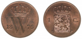 Koninkrijk NL Willem III (1849-1890) - 1 Cent 1876 (Sch. 693) - luster - UNC
