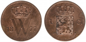 Koninkrijk NL Willem III (1849-1890) - 1 Cent 1877 (Sch. 695) - UNC-