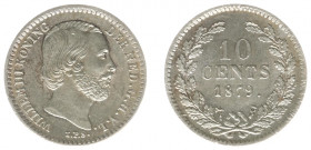 Koninkrijk NL Willem III (1849-1890) - 10 Cent 1879 (Sch. 657) - g.XF