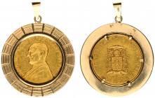 Netherlands - Medal 1966 'Mgr. W.M. Bekkers' - Gold 7 g., total weight in .585 pendant 11.93 g. - VF