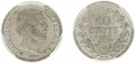 Koninkrijk NL Willem III (1849-1890) - 10 Cent 1885 (Sch. 662) - PCGS slab MS65, very attractive specimen