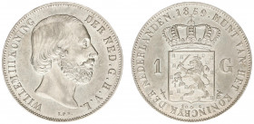 Koninkrijk NL Willem III (1849-1890) - 1 Gulden 1859 (Sch. 612) - XF+
