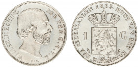 Koninkrijk NL Willem III (1849-1890) - 1 Gulden 1863 (Sch. 615) - XF+