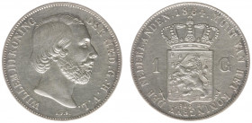 Koninkrijk NL Willem III (1849-1890) - 1 Gulden 1864 (Sch. 616) - good XF